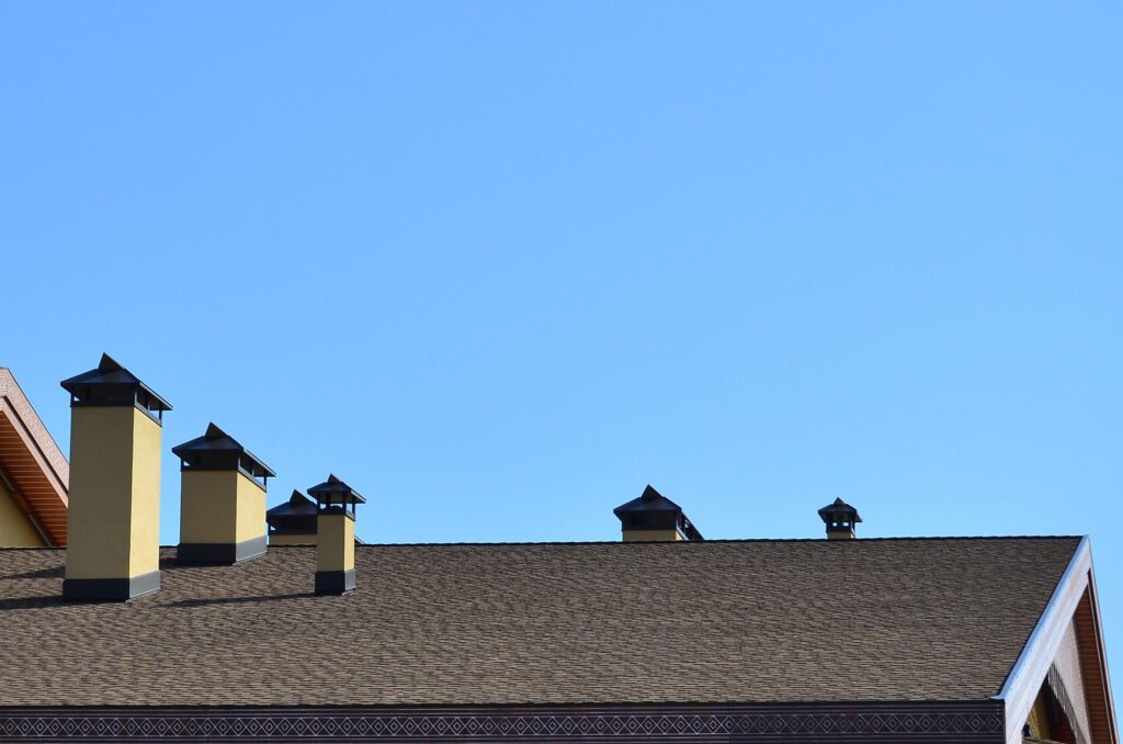 Modern roofing and decoration of chimneys